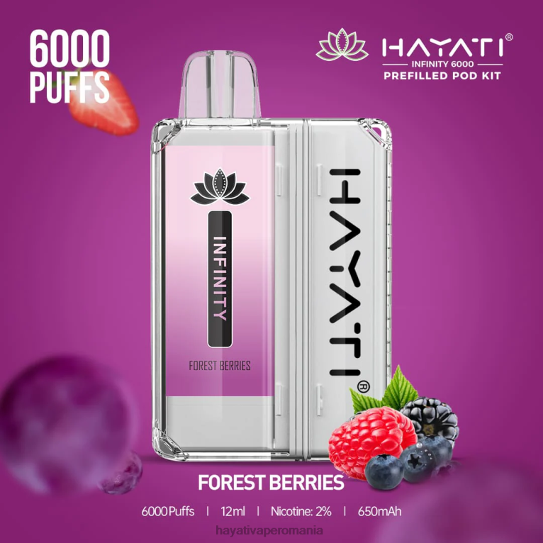 Hayati Infinity 6000 de truse de pod boabe de pădure BF68L148 Hayati Vapes Wholesale