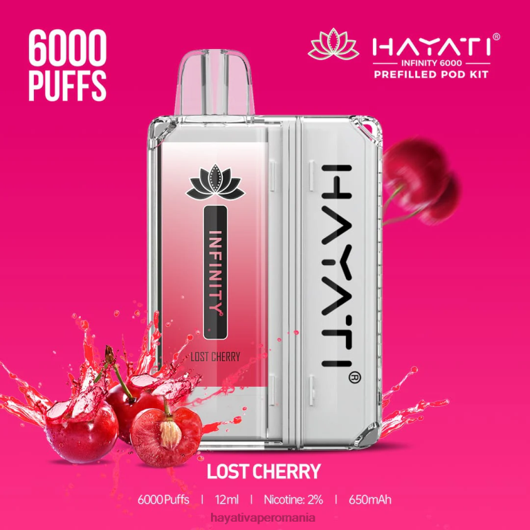 Hayati Infinity 6000 de truse de pod cireș pierdut BF68L154 Hayati Vape Flavours