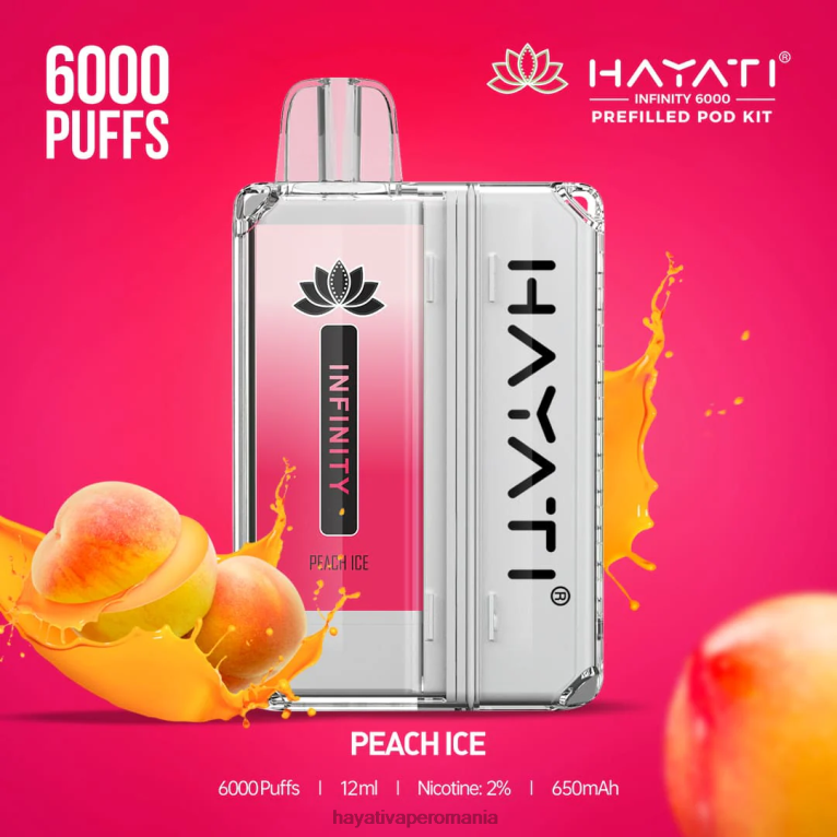 Hayati Infinity 6000 de truse de pod gheata de piersici BF68L155 Hayati Flavour List