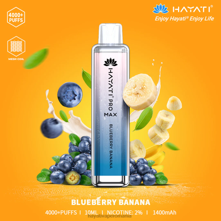 Hayati Pro Max de unică folosință banana afine BF68L138 Hayati Vapes Wholesale
