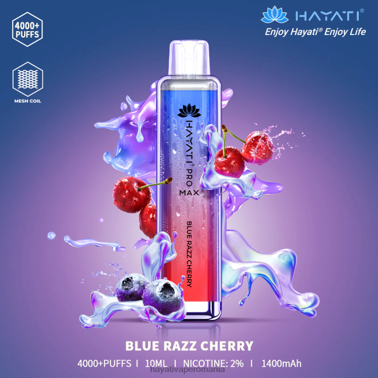 Hayati Pro Max de unică folosință cireș albastru razz BF68L94 Hayati Vape Flavours