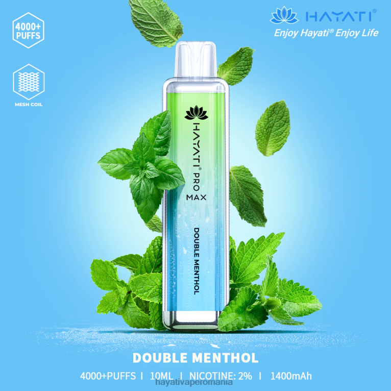 Hayati Pro Max de unică folosință dublu mentol BF68L102 Hayati Bucharest
