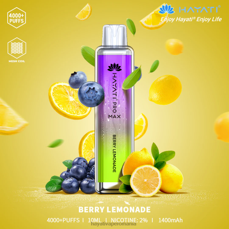Hayati Pro Max de unică folosință limonada cu fructe de padure BF68L91 Hayati Romania