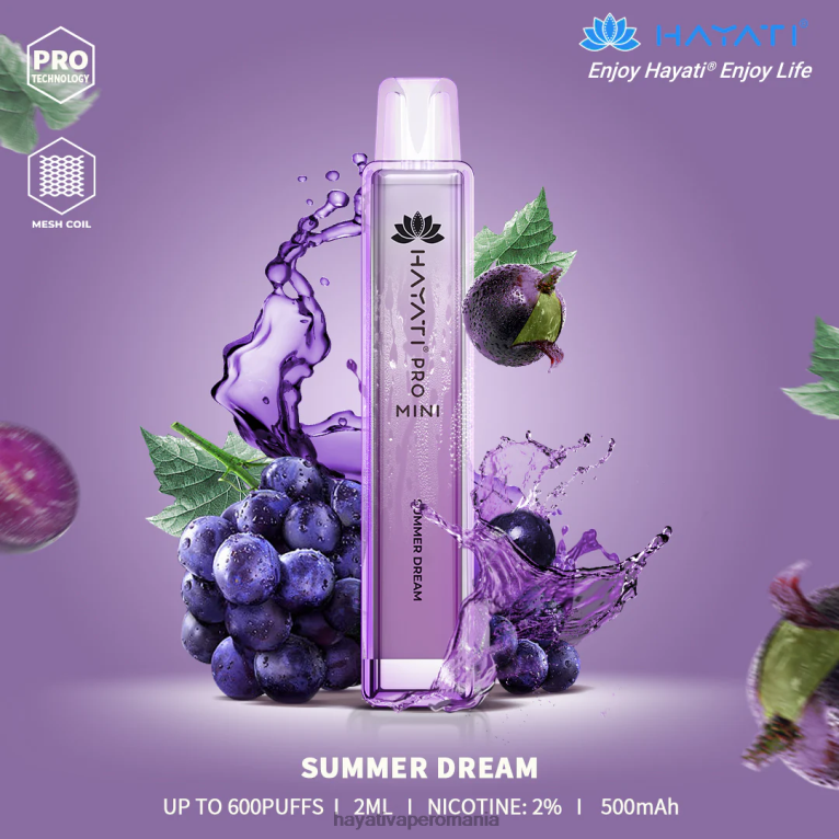 Hayati Pro Mini de unică folosință vis de vară BF68L23 Hayati Vape Romania