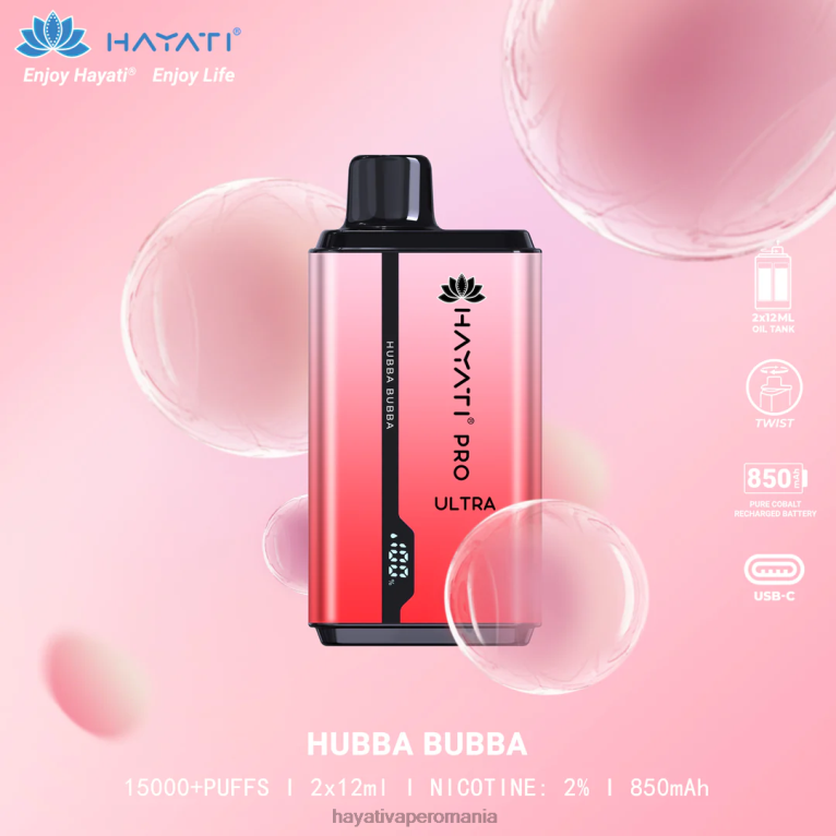 Hayati Pro Ultra 15000 pufuri de unică folosință hubba bubba BF68L201 Hayati Romania