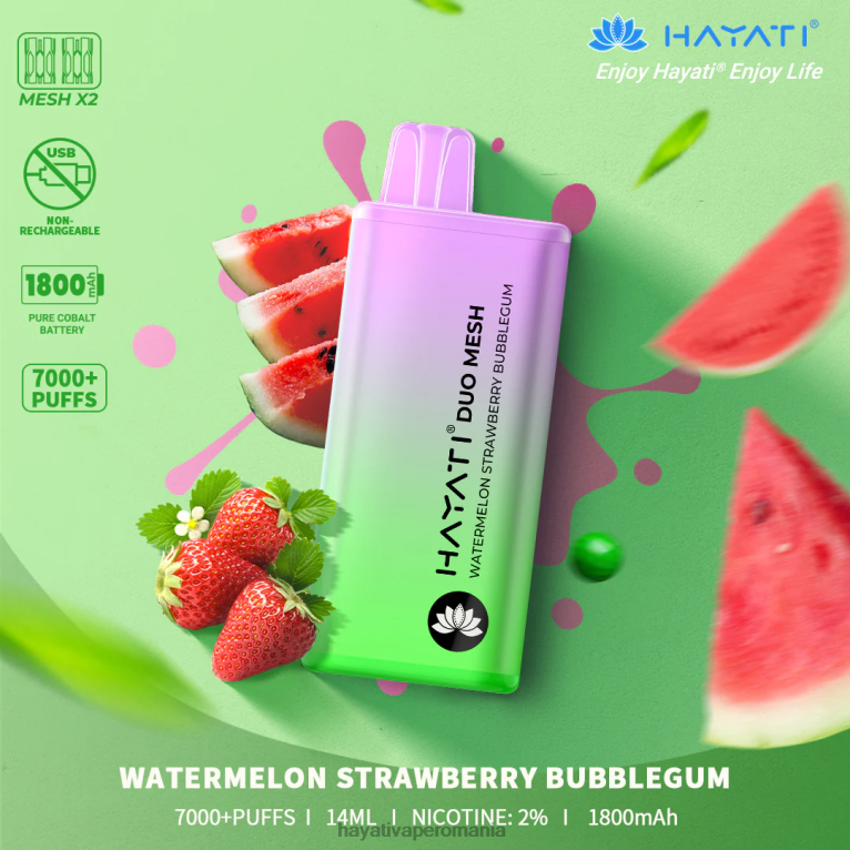 Hayati Duo Mesh de unică folosință pepene verde căpșuni bubblegum BF68L192 Hayati Bucharest