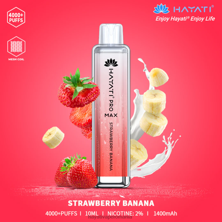 Hayati Pro Max de unică folosință banană căpșuni BF68L139 Hayati Store Romania
