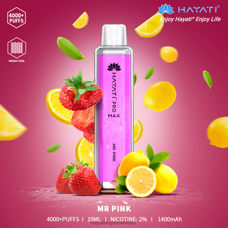 Hayati Pro Max de unică folosință domnule roz BF68L135 Hayati Flavour List