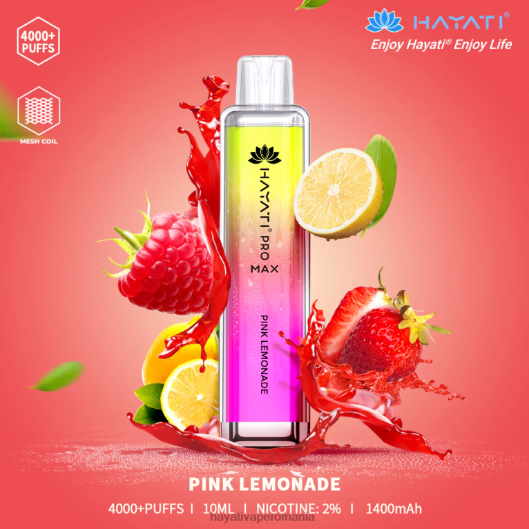 Hayati Pro Max de unică folosință limonadă roz BF68L115 Hayati Flavour List