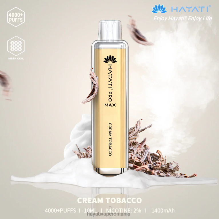 Hayati Pro Max de unică folosință tutun cremă BF68L136 Hayati Flavour Vapes