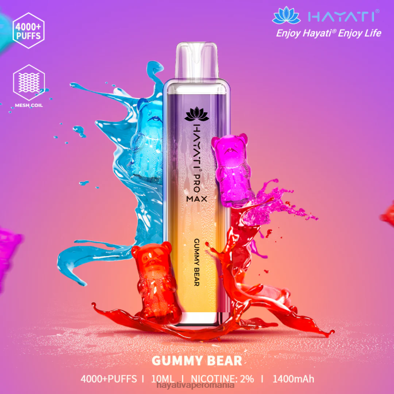 Hayati Pro Max de unică folosință ursulet de guma BF68L105 Hayati Flavour List