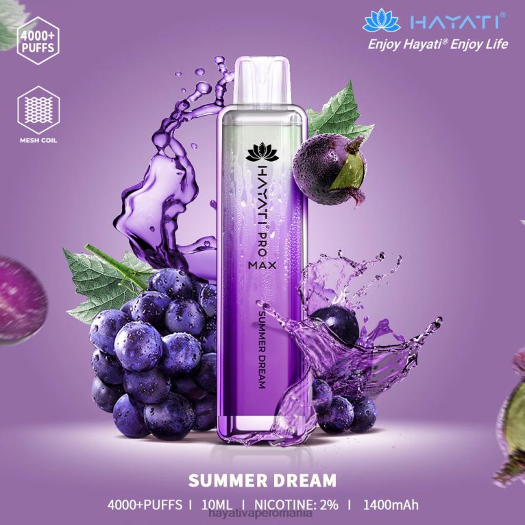 Hayati Pro Max de unică folosință vis de vară BF68L124 Hayati Vape Flavours