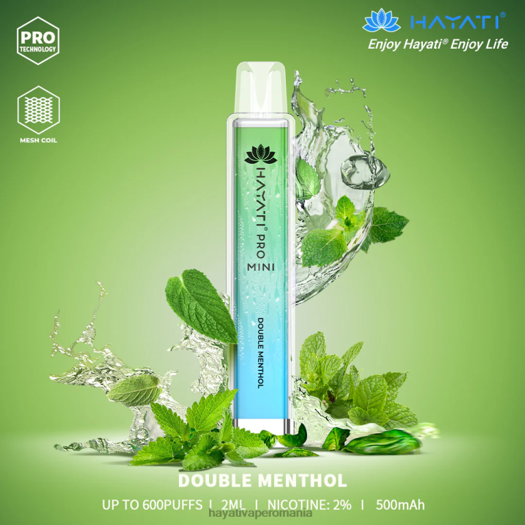 Hayati Pro Mini de unică folosință dublu mentol BF68L8 Hayati Vapes Wholesale
