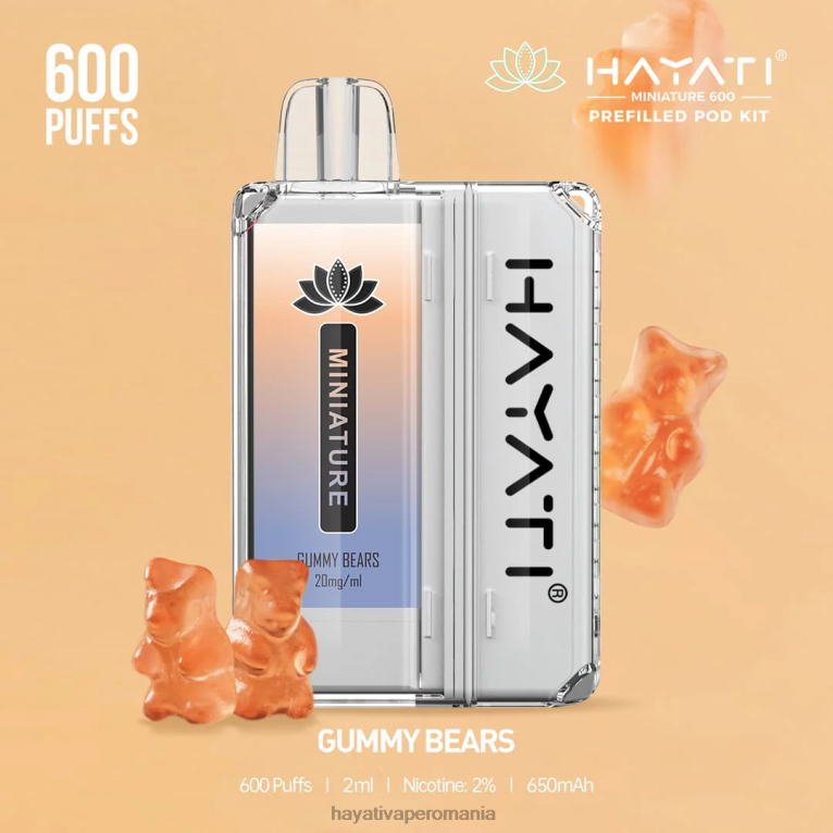 Hayati Miniature 600 de truse de pod jeleuri BF68L37 Hayati Vape Company